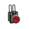 Picture of Push-to-test pilot light, Harmony XB5, plastic, red, universal LED, screw clamp terminals, 24V