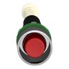 Picture of Manual overload reset push button, Harmony XB4, metal, flush, red, 22mm, 30...130mm actuation distance, unmarked