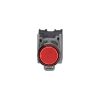 Picture of Complete illuminated push button, Harmony XB4 - ATEX D, metal, red flush, 22mm, spring return, booted, 1NC, 24...254V AC DC