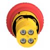 Picture of Monolithic emergency stop, Harmony XB7, plastic, red mushroom 40mm, 22mm, latching turn to release, 2NC