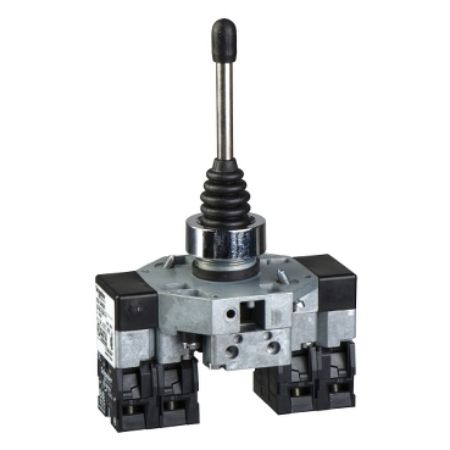 Picture of Complete joystick controller, XD2,XD4, 22mm, 2 directions 2NO per direction, 1st notch stay put, 2nd notch with spring return to 1st notch