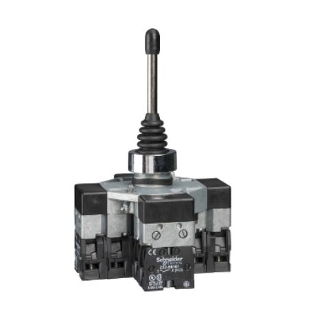 Picture of Complete joystick controller, XD2,XD4, 22mm, 4 directions 2NO per direction,1st notch stay put, 2nd notch with spring return to 1st notch