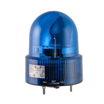 Picture of Prewired rotating mirror beacon, Harmony XVR, 120mm, blue, with buzzer 50...90 dB, 24V AC/DC