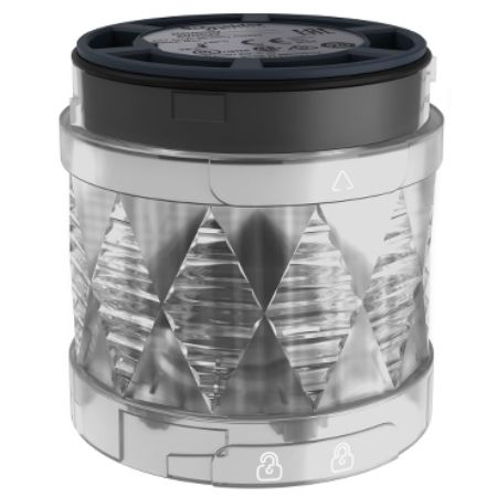 Picture of Harmony XVU, Illuminated LED unit for modular tower lights, multi-color, Ø60, steady/blinking/flashing/rotating, pulse signal, IP65, 24 V AC/DC