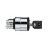 Picture of Head for key selector switch, Harmony XB4, metal, black, 22mm, key 455, 2 positions, stay put