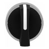 Picture of Harmony XB4, Selector switch head, metal, black, 22mm, 3 positions, spring return from left to center