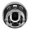 Picture of Head for illuminated push button, Harmony XB4, metal, white flush, 22mm, universal LED, spring return, grooved lens