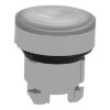 Picture of Head for illuminated push button, Harmony XB4, metal, white flush, 22mm, universal LED, spring return, grooved lens