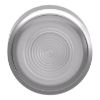 Picture of Head for illuminated push button, Harmony XB4, metal, white flush, 22mm, universal LED, spring return, grooved lens