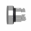 Picture of Head for illuminated push button, Harmony XB4, metal, white flush, 22mm, universal LED, spring return, grooved lens
