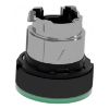 Picture of Head for illuminated push button, Harmony XB4, green flush, 22mm, universal LED, spring return, plain, unmarked