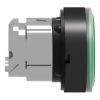 Picture of Head for illuminated push button, Harmony XB4, green flush, 22mm, universal LED, spring return, plain, unmarked