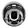 Picture of Head for illuminated push button, Harmony XB4, metal, green flush, 22mm, universal LED, spring return, grooved lens