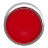 Picture of Head for illuminated push button, Harmony XB4, metal, flush, red, 22mm, spring return, plain lens for BA9s bulb