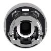 Picture of Head for illuminated push button, Harmony XB4, metal, red flush, 22mm, universal LED, spring return, grooved lens