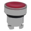 Picture of Head for illuminated push button, Harmony XB4, metal, red flush, 22mm, universal LED, spring return, grooved lens