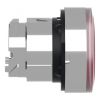 Picture of Head for illuminated push button, Harmony XB4, metal, red flush, 22mm, universal LED, spring return, grooved lens
