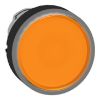 Picture of Head for illuminated push button, Harmony XB4, orange flush, 22mm, universal LED, spring return, plain, unmarked