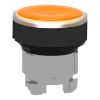 Picture of Head for illuminated push button, Harmony XB4, orange flush, 22mm, universal LED, spring return, plain, unmarked