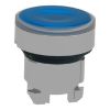 Picture of Harmony XB4, Head for illuminated push button, metal, blue flush, 22mm, universal LED, spring return, plan lens, unmarked