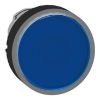 Picture of Head for illuminated push button, Harmony XB4, blue flush, 22mm, universal LED, spring return, plain, unmarked