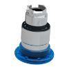 Picture of Harmony XB4, Head for illuminated push button, metal, blue mushroom 40mm, 22mm, universal LED, spring return