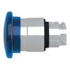 Picture of Harmony XB4, Head for illuminated push button, metal, blue mushroom 40mm, 22mm, universal LED, spring return
