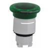 Picture of Harmony XB4, Head for illuminated push button, metal, green mushroom 40mm, 22mm, universal LED, spring return