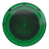 Picture of Head for illuminated push button, Harmony XB4, green mushroom 40mm, 22mm, latching, push pull to release, universal LED, unmarked