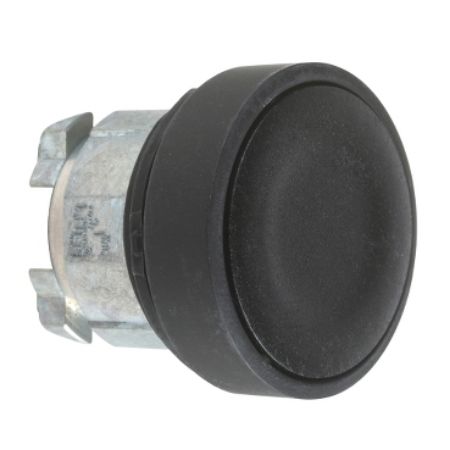 Picture of Head for non illuminated push button, Harmony XB4, black, flush, pushbutton 22mm, spring return, unmarked