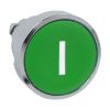 Picture of Harmony XB4, Push button head, metal, flush, green, 22mm, spring return, marked I