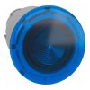 Picture of Head for illuminated push button, Harmony XB4, metal, blue mushroom 40mm, 22mm, universal LED, latching push pull