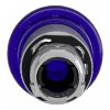 Picture of Head for illuminated push button, Harmony XB4, metal, blue mushroom 40mm, 22mm, universal LED, latching push pull