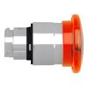 Picture of Head for illuminated push button, Harmony XB4, metal, orange muhroom 40mm, 22mm, universal LED, latching push pull