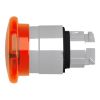 Picture of Head for illuminated push button, Harmony XB4, metal, orange muhroom 40mm, 22mm, universal LED, latching push pull