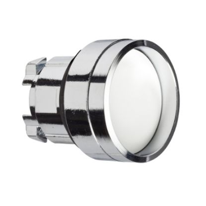 Picture of Head for illuminated push button, Harmony XB4, metal, white recessed, 22mm, spring return, high guard, unmarked