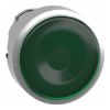 Picture of Head for illuminated push button, Harmony XB4, metal, green flush, 22mm, universal LED, for insertion legend