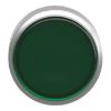 Picture of Head for illuminated push button, Harmony XB4, metal, green flush, 22mm, universal LED, for insertion legend