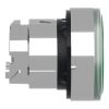 Picture of Head for illuminated push button, Harmony XB4, metal, green flush, 22mm, universal LED, for insertion legend