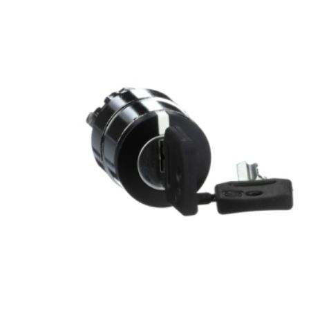 Picture of Harmony XB4, Key switch selector head, metal, black, Ø22, key 455, 2 positions, stay put