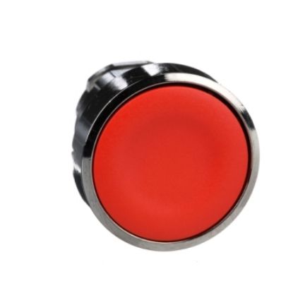 Picture of Harmony XB4, Push button head, metal, flush, red, 22mm, spring return, unmarked