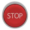 Picture of Harmony XB4, Push button head, metal, flush, red, 22mm, spring return, marked STOP
