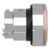 Picture of Head for illuminated push button, Harmony XB4, metal, orange flush, 22mm, universal LED, for insertion legend
