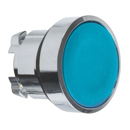 Picture of Harmony XB4, Push button head, metal, flush, blue, 22mm, spring return, unmarked