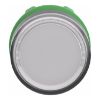 Picture of Head for illuminated push button, Harmony XB5, plastic, white flush, 22mm, universal LED, for insetion of legend