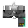 Picture of Complete body contact assembly, Harmony XB4, single contact, with fixing collar, metal, 1 NO, compact push in terminals