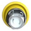 Picture of Harmony XB4, Head for non illuminated pushbutton, mushroom 40mm, metal, yellow, 22mm, spring return