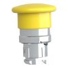 Picture of Harmony XB4, Head for non illuminated pushbutton, mushroom 40mm, metal, yellow, 22mm, spring return