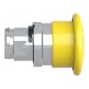 Picture of Harmony XB4, Head for non illuminated pushbutton, mushroom 40mm, metal, yellow, 22mm, spring return