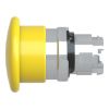 Picture of Harmony XB4, Head for non illuminated pushbutton, mushroom 40mm, metal, yellow, 22mm, spring return
